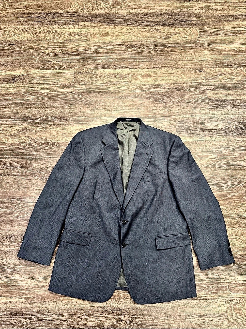 Oscar de la Renta Men’s 48R Gray Wool Cashmere 2-Piece Suit W43
